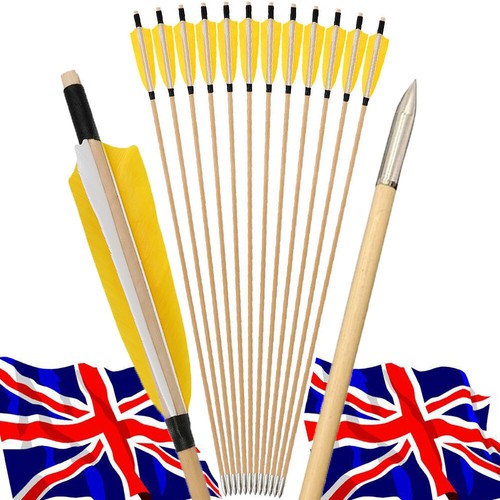 12x archery wooden - 32'', arrows