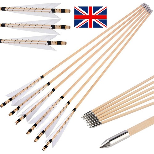 12x wooden arrow 8mm - 12x,