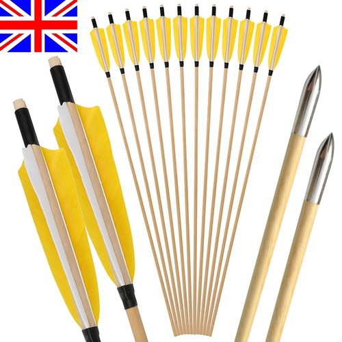 12x wooden arrows 5 - 32",
