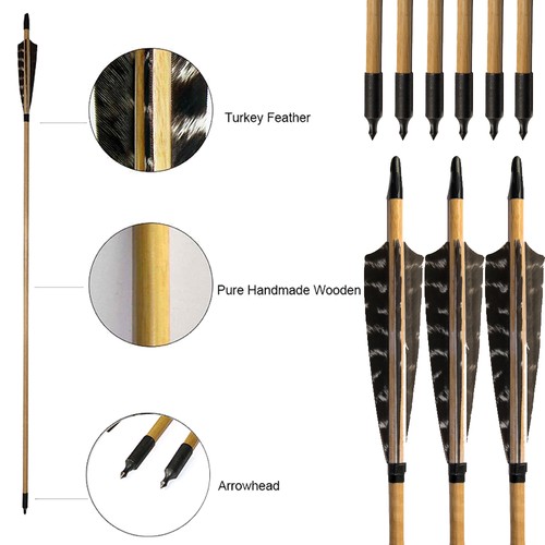 Wooden arrows handmade - 32",