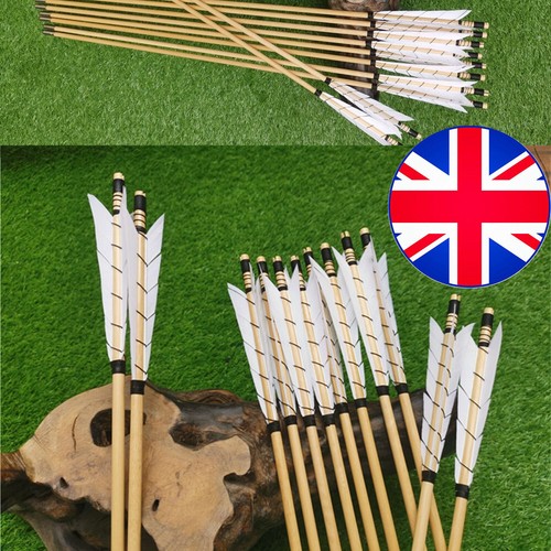 12x archery wooden arrows - 32",
