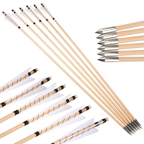 12x wooden arrows - wooden,